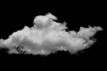 white Clouds on black background