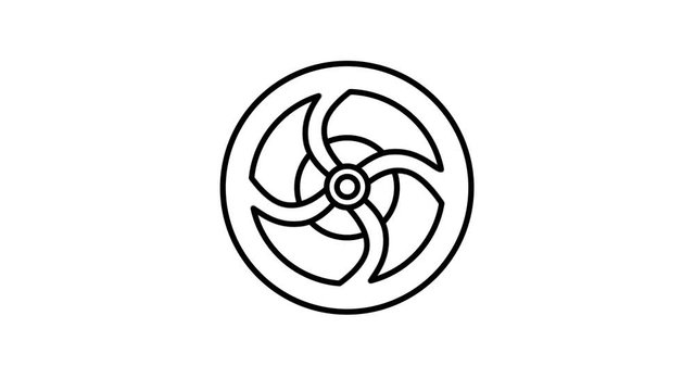 Valve Fountain Fittings line icon on the Alpha Channel
