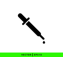 Pipette icon vector logo design template