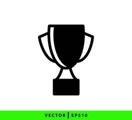 Trophy icon vector logo design template