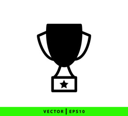 Trophy icon vector logo design template