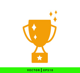 Trophy icon vector logo design template