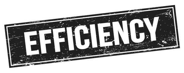 Fototapeta premium EFFICIENCY text on black grungy rectangle stamp.