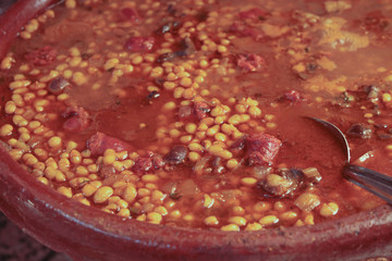 plat de loubia au merguez (cuisine algérienne)