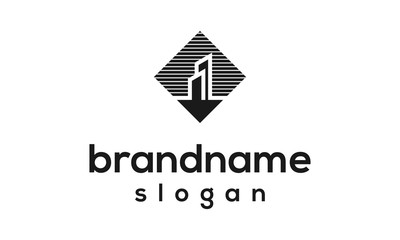 Building logo design vector