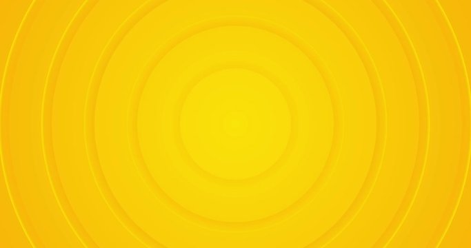 4k light sunny yellow gradient seamless looped animated background. 3d circle rings minimal animation for presentation, event, party text backdrop. Halloween sale. Endless pure transition. Blank frame - Powered by Adobe