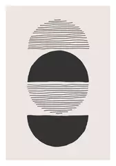 Door stickers Minimalist art Trendy abstract aesthetic creative minimalist artistic hand drawn composition