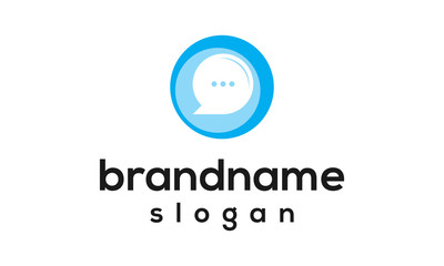 Modern chat logo design vector