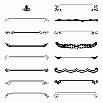 16 decorative dividers (design elements)