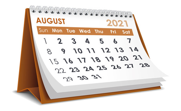 August 2021 calendar