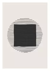 Papier Peint photo autocollant Minimaliste art Composition artistique minimaliste créative abstraite à la mode dessinée à la main