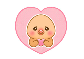 ナマケモノの赤ちゃん_ハート入り