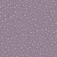 plant ornament on a lilac background, seamless pattern