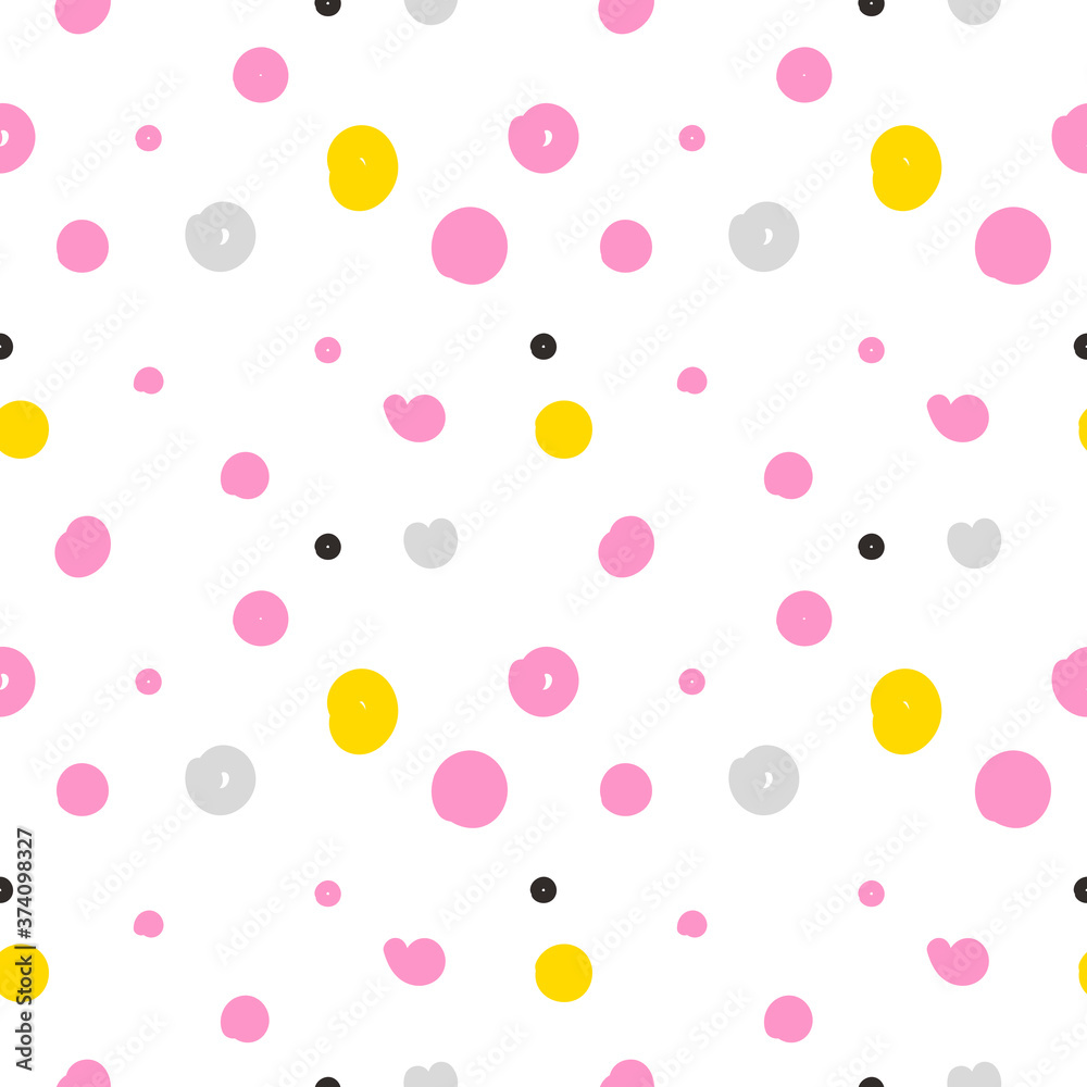 Sticker childish seamless pattern with points.