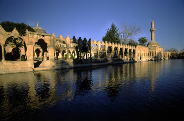 Mezquita Rizvaniye Vakfi Camii y Medresesi junto al estanque Balikli...