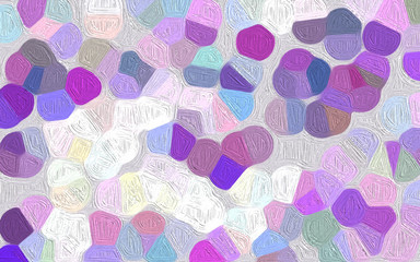 Artistic geometric abstract background of semicircles of different colors with oil paint effect for design.Illustration 