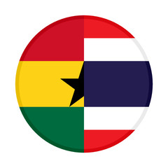 round icon with ghana and thailand flags
