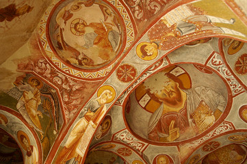 Fototapeta na wymiar Frescos de Elmali Kilise(iglesia de la manzana),Museo al aire libre.Göreme.Capadocia.Turquia.