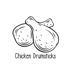 Fried chicken drumstick.