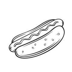 Hot dog cartoon icon
