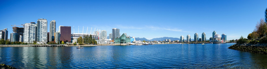 Panoramic skyline of vancouver city