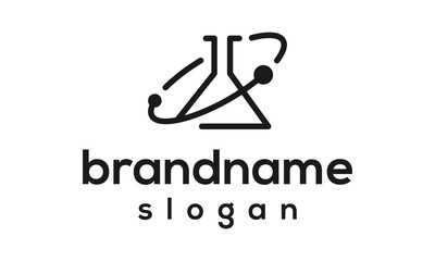 Modern lab logo design vector