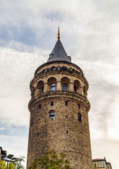 Obraz premium Galata tower Galata tower Istanbul city in Turkey, Beyoglu old district
