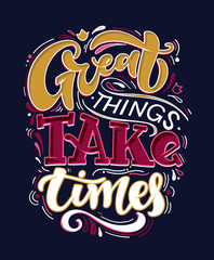 Cute doodle lettering quote. Art lettering for poster, banner, t-shirt design.
