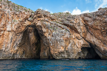 Rocky coast in Salento (Apulia, Italy).