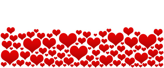 Red Hearts Texture White Background
