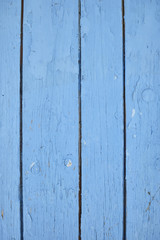 wood background, Old weathered wooden plank painted in blue 