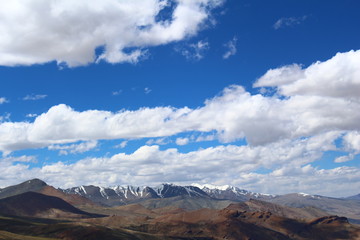 clouds over the mountains