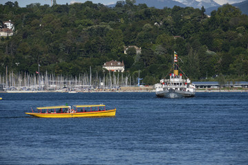 Obraz premium Old Steamlboat, Geneva, Switzerland