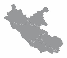 Lazio region map - obrazy, fototapety, plakaty