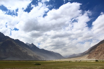 mountains and clouds