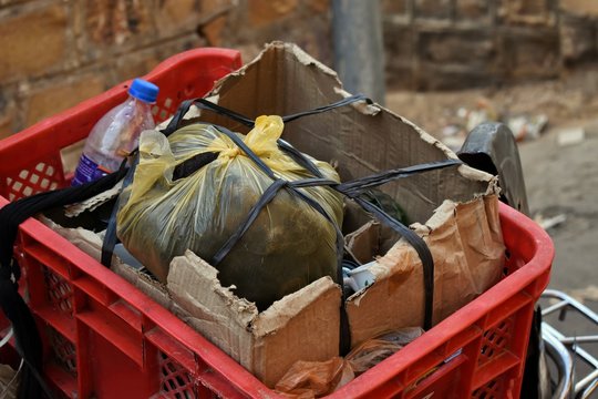 Essential Grocery Items In A Crate