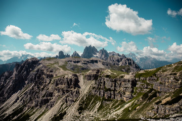 mountain landscape with blue sky