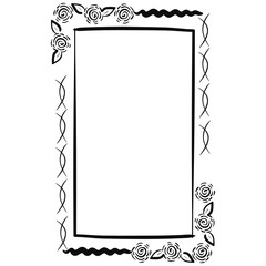 

A unique frame border in vintage style, editable design

