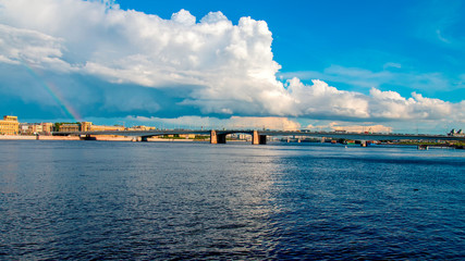 Alexander Nevsky Bridge,  Saint-Petersburg, Russia.
