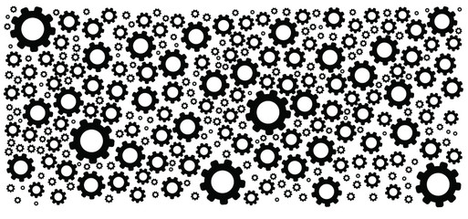 Cogwheels brain. Think big ideas. Gear mechanism settings tools template banner. Funny vector cog signs. Cogwheel strategy teamwork concept icons. 
Gears in Progress. Cogs wheels pictogram.