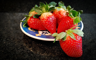 Delicious fresh strawberries from the organic fair.