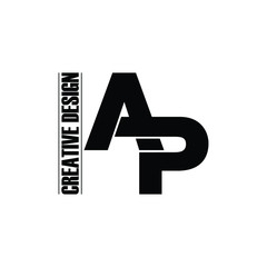 Letter AP modern logo design vector