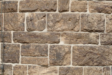 Braune Sandsteinmauer, Hintergrund, Deutschland, Europa