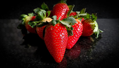 Delicious fresh strawberries from the organic fair.