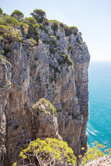 Beautifull steep cliffs in Gaeta in Italy