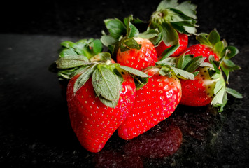 Delicious fresh strawberries from the organic fair.