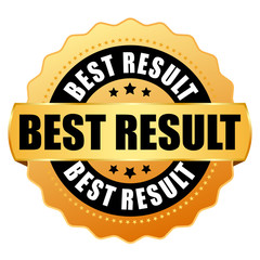 Best result gold award badge