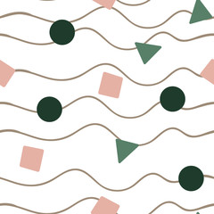 seamless geometric triangle circle rectangle pattern. Perfect for apparel,fabric, textile, decoration,wrapping paper,stationary.