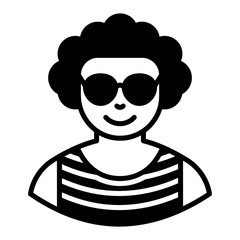 
Man wearing glasses, designer solid style 
