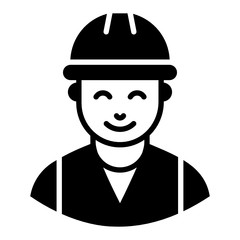 
Man with hard hat, engineer avatar 
